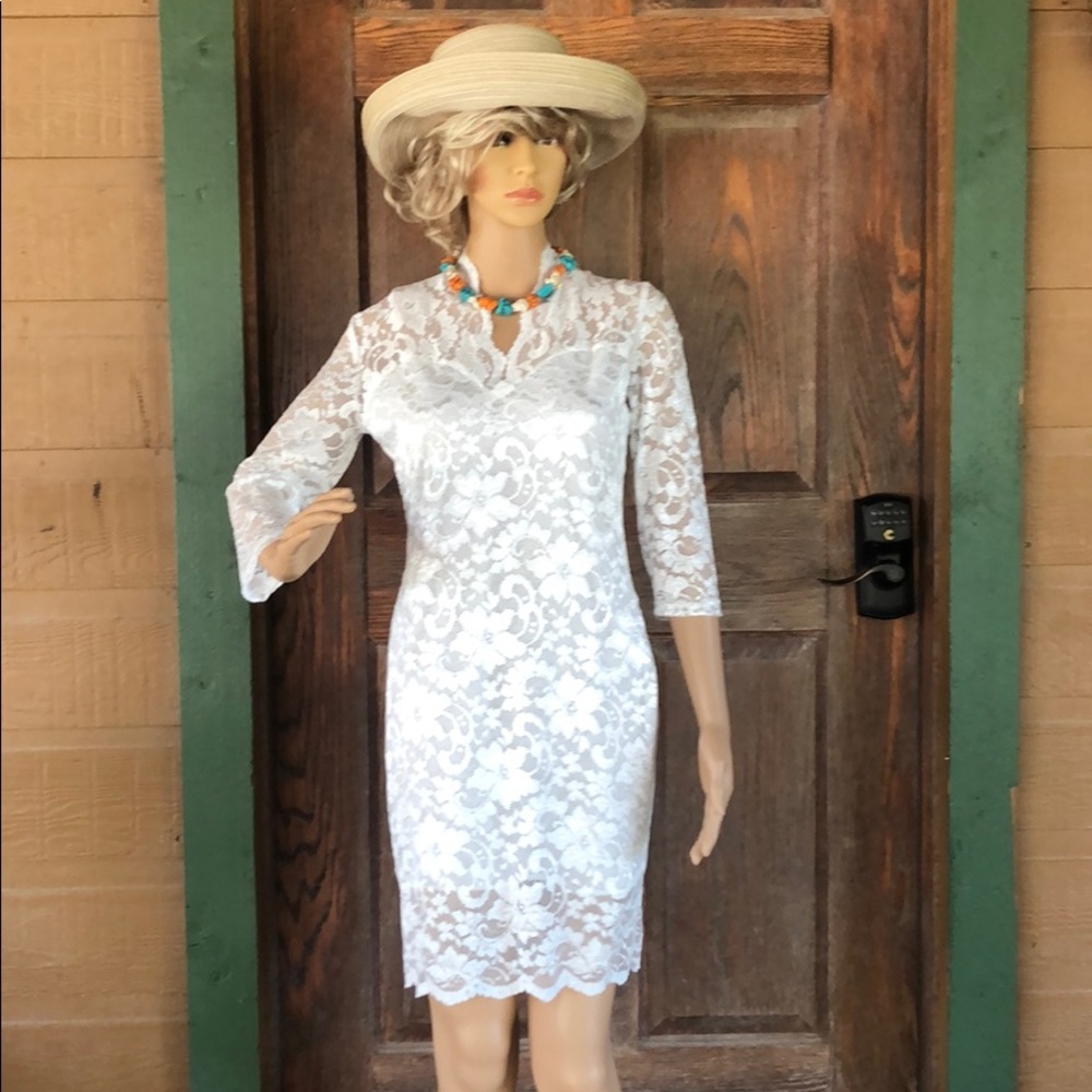 NWT Sapphyra White Lace Dress Size M